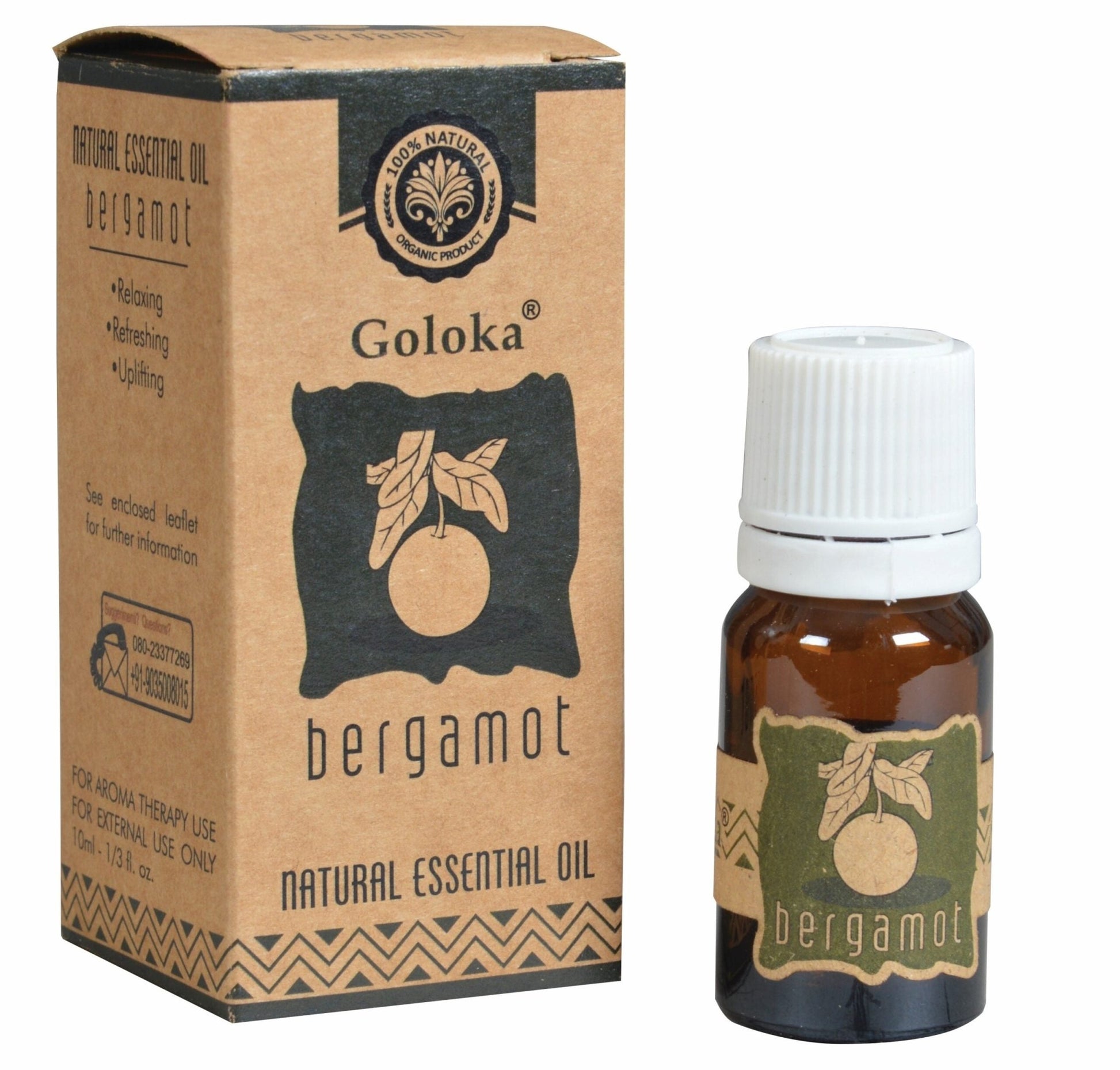 Goloka Bergamot Essential Oil 10ml - 1st Stop Marshall's Health Shop, Gift Shop! - Heath and Natural Therapy New Brighton Christchurch - Naturopath