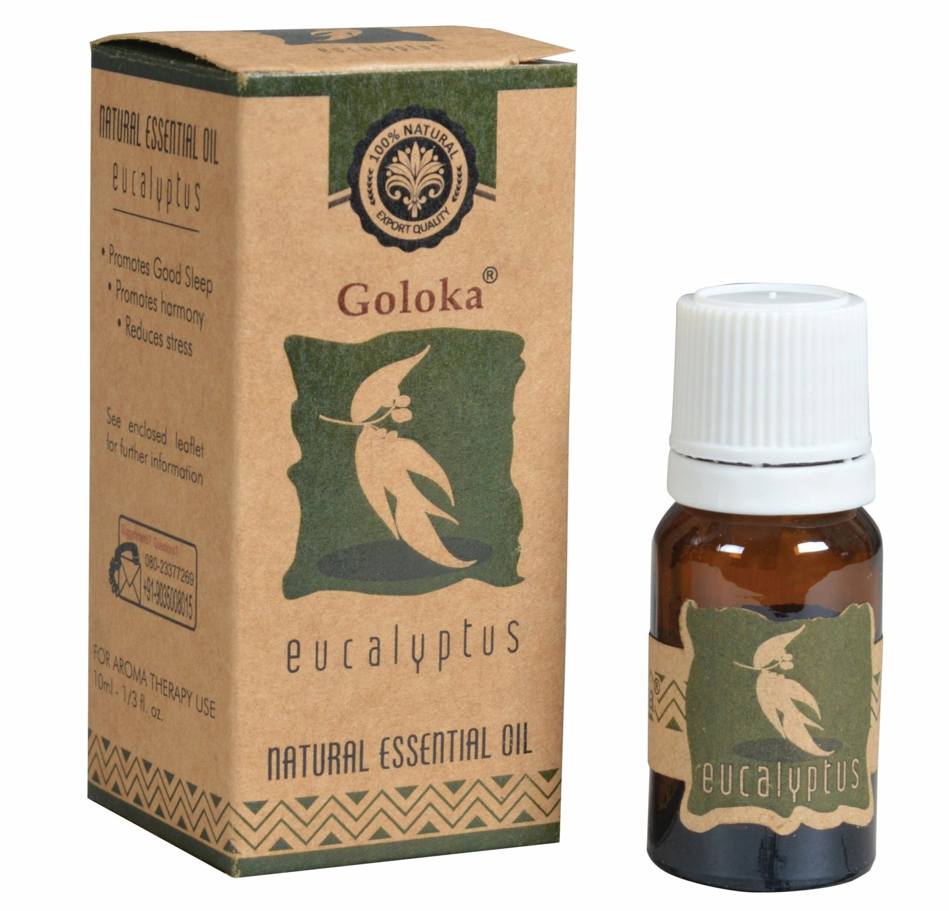 Goloka Eucalyptus Essential Oil 10ml - 1st Stop Marshall's Health Shop, Gift Shop! - Heath and Natural Therapy New Brighton Christchurch - Naturopath
