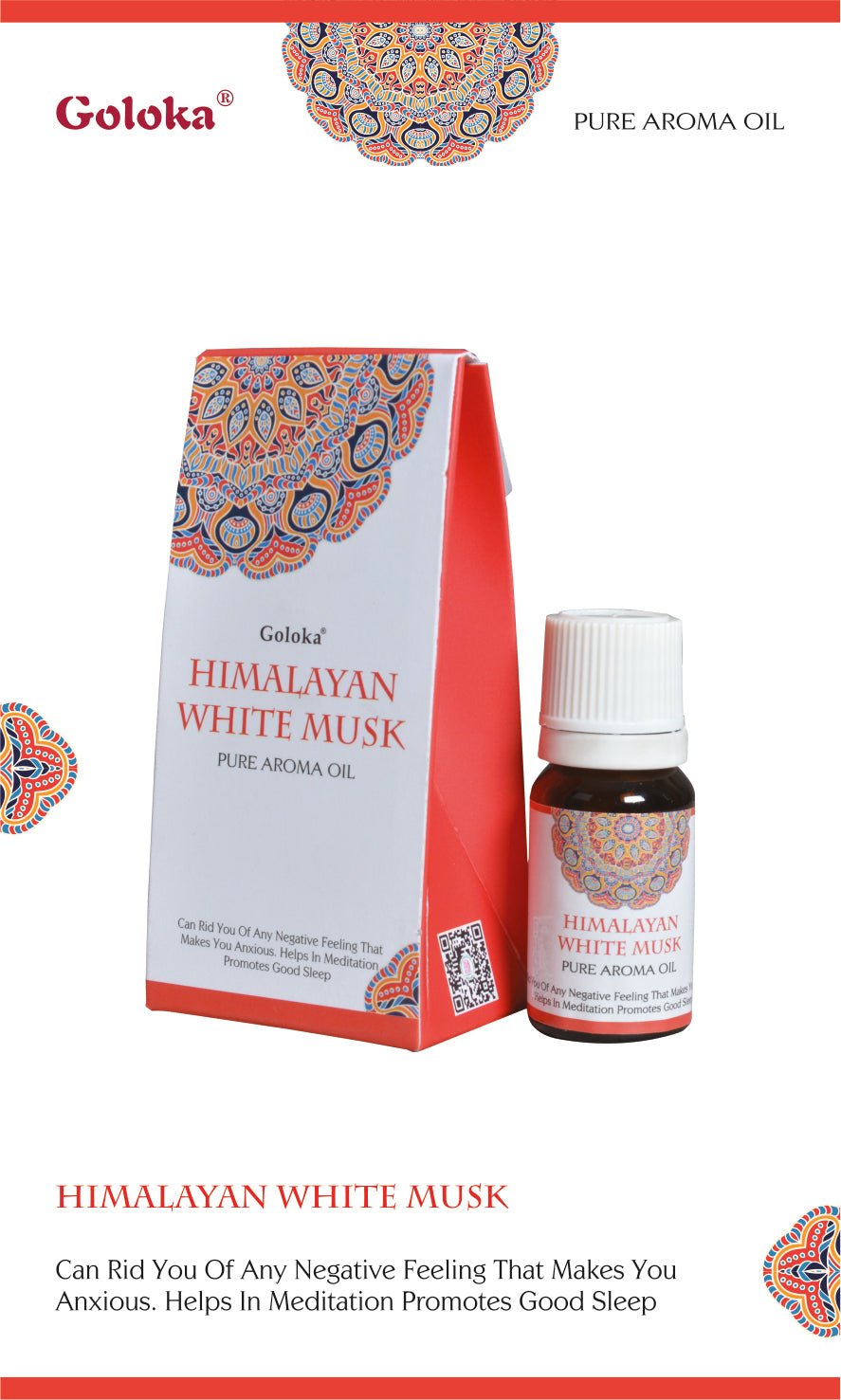 Goloka Himalayan White Musk Aroma Oil 10ml - 1st Stop Marshall's Health Shop, Gift Shop! - Heath and Natural Therapy New Brighton Christchurch - Naturopath