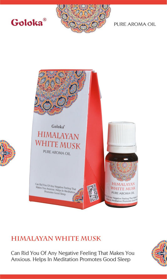 Goloka Himalayan White Musk Aroma Oil 10ml - 1st Stop Marshall's Health Shop, Gift Shop! - Heath and Natural Therapy New Brighton Christchurch - Naturopath