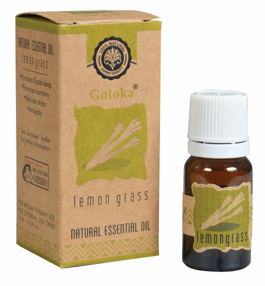 Goloka Lemon Grass Essential Oil 10ml - 1st Stop Marshall's Health Shop, Gift Shop! - Heath and Natural Therapy New Brighton Christchurch - Naturopath