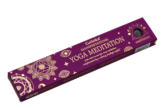 Goloka Manifestations Yoga Meditation-Palo Santo with Amethyst 15 grams Gemstone Incense - 1st Stop Marshall's Health Shop, Gift Shop! - Heath and Natural Therapy New Brighton Christchurch - Naturopath