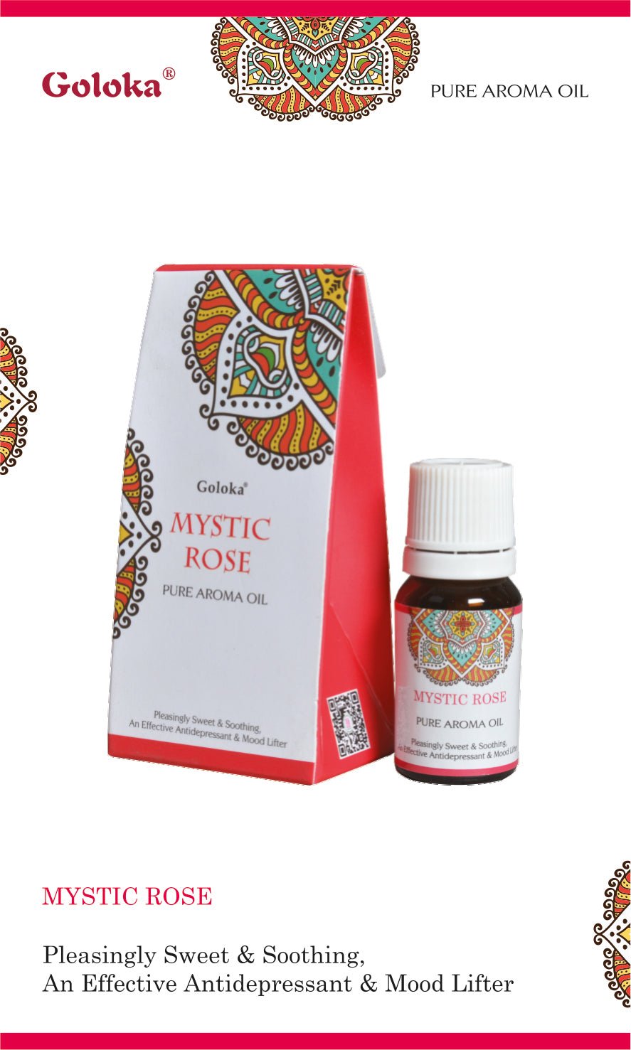 Goloka Mystic Rose Aroma Oil 10ml - 1st Stop Marshall's Health Shop, Gift Shop! - Heath and Natural Therapy New Brighton Christchurch - Naturopath