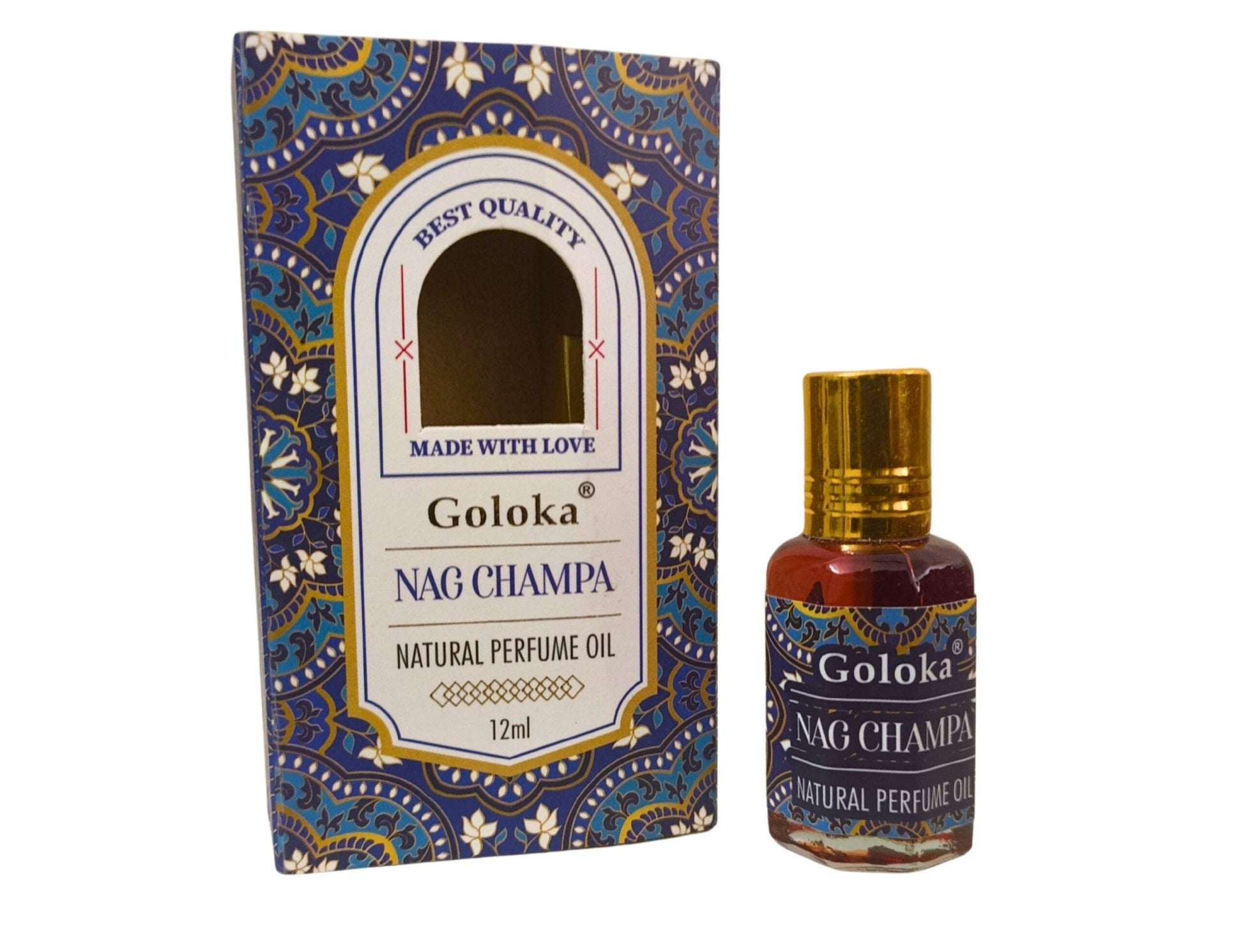 Goloka Nagchampa Natural Perfume Oil 12ml - 1st Stop Marshall's Health Shop, Gift Shop! - Heath and Natural Therapy New Brighton Christchurch - Naturopath