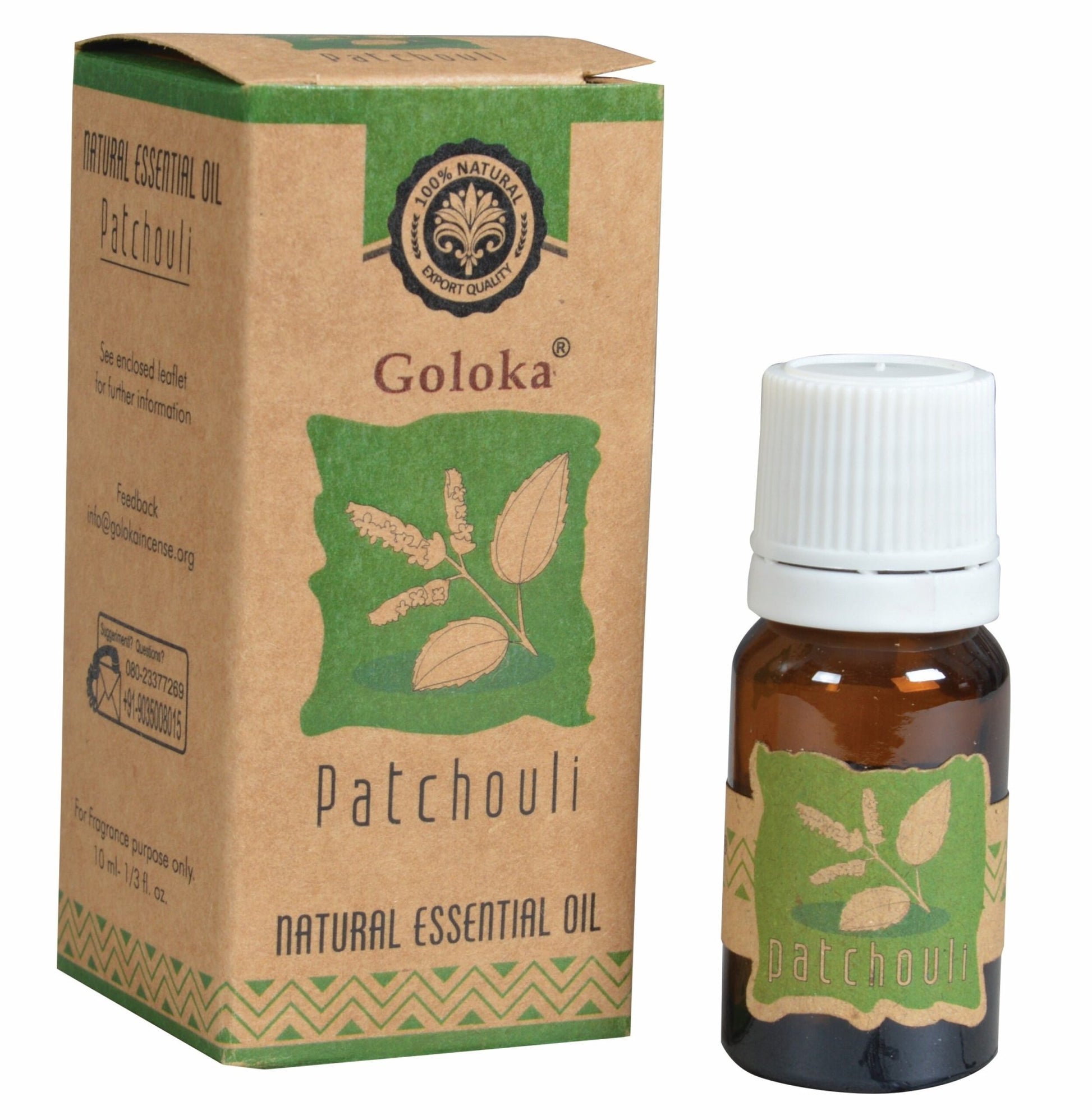 Goloka Patchouli Essential Oil 10ml - 1st Stop Marshall's Health Shop, Gift Shop! - Heath and Natural Therapy New Brighton Christchurch - Naturopath