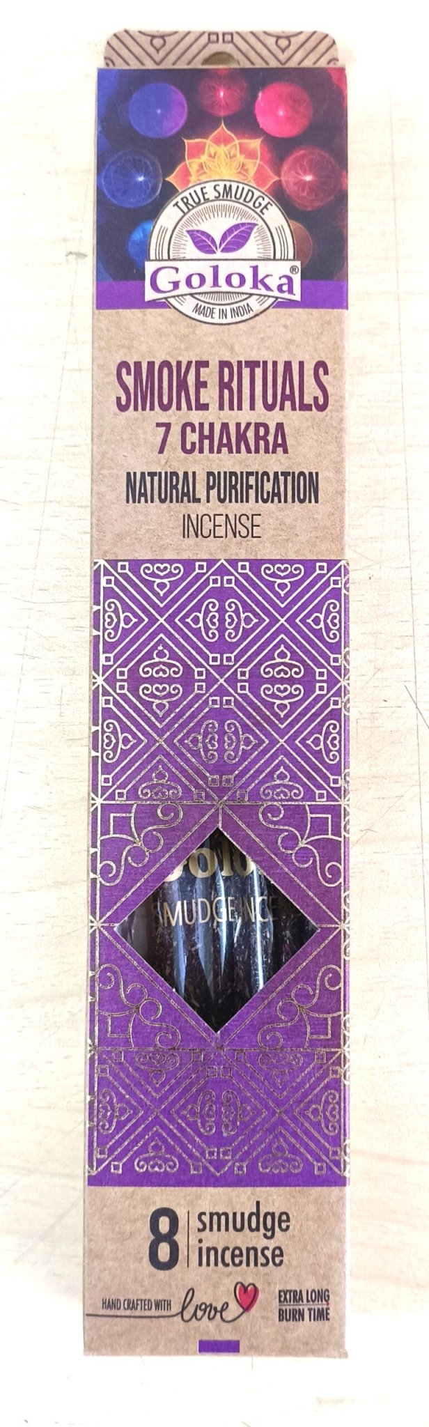 Goloka Smoke Rituals 7 Chakra Smudge Incense - 1st Stop Marshall's Health Shop, Gift Shop! - Heath and Natural Therapy New Brighton Christchurch - Naturopath
