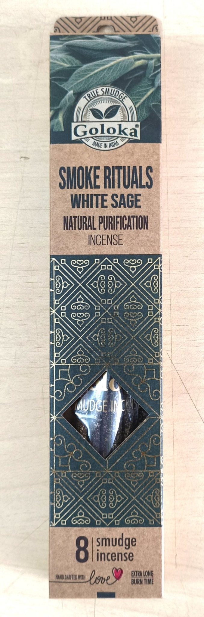 Goloka Smoke Rituals White Sage Smudge Incense - 1st Stop Marshall's Health Shop, Gift Shop! - Heath and Natural Therapy New Brighton Christchurch - Naturopath