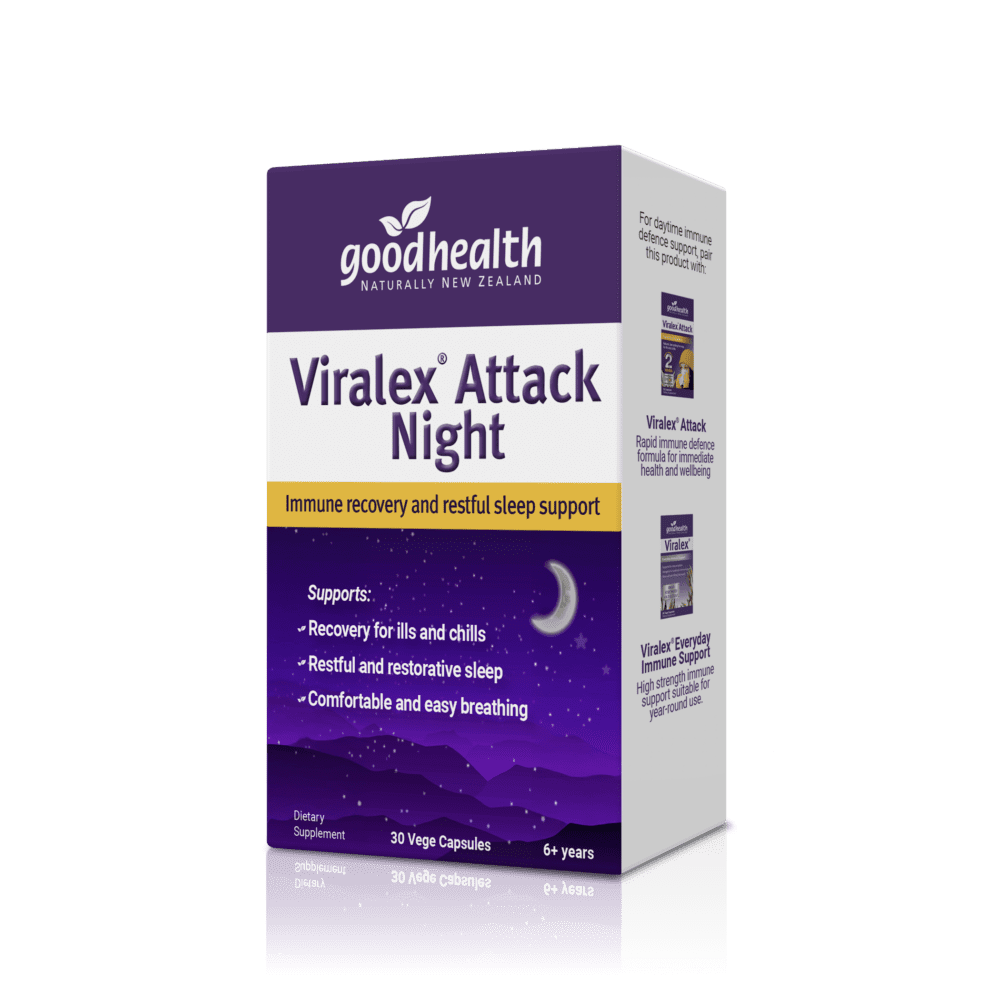 Good Health Viralex Attack Night 30 Capsules - 1st Stop Marshall's Health Shop, Gift Shop! - Heath and Natural Therapy New Brighton Christchurch - Naturopath