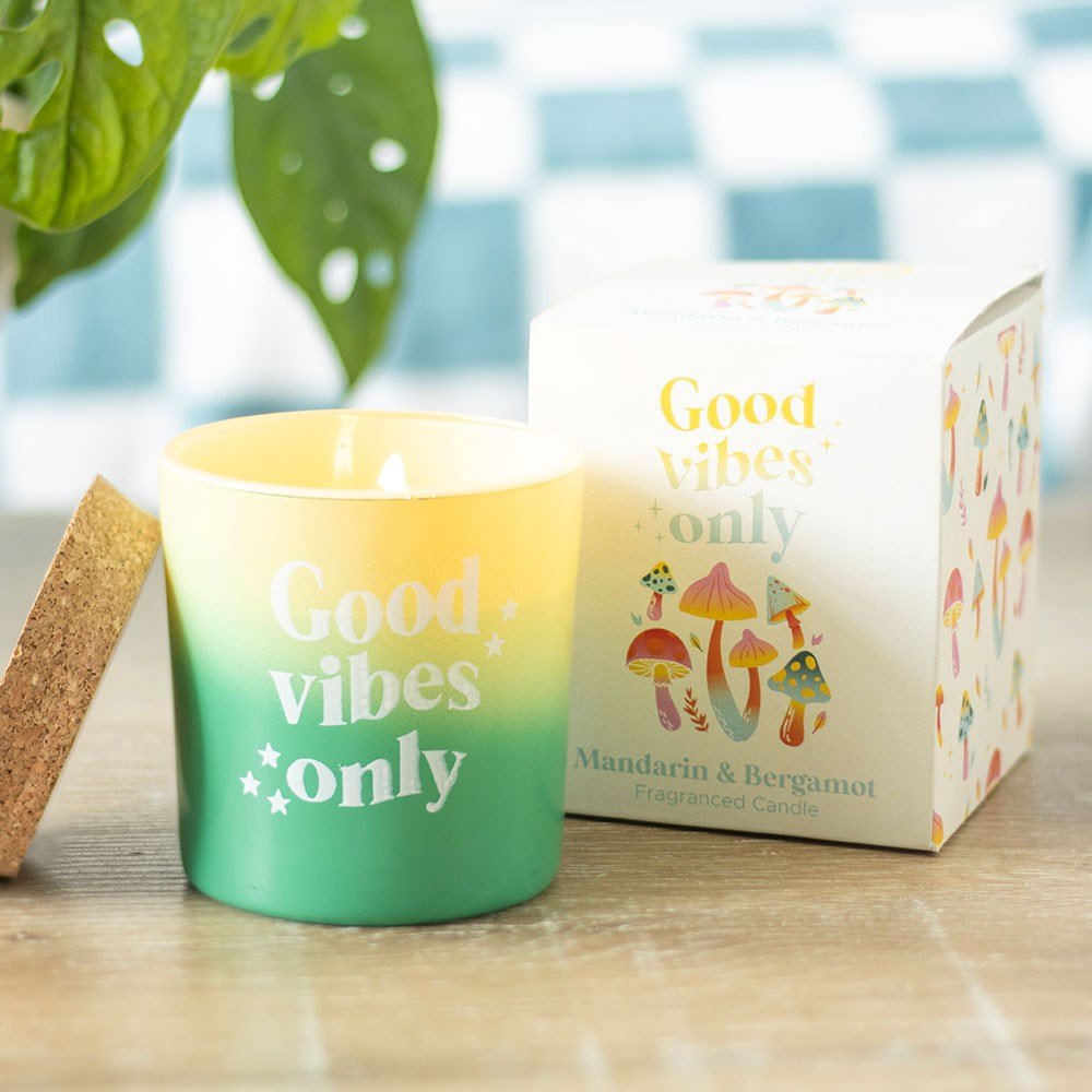 Good Vibes Only Mandarin & Bergamot Candle - MarshallsHealthShop