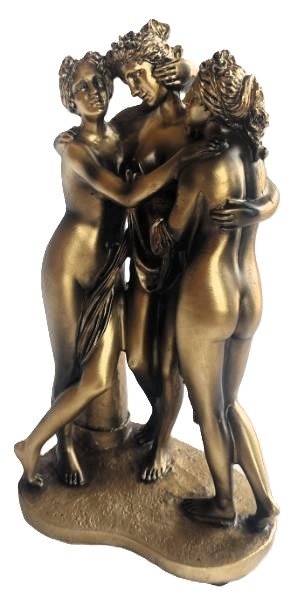Greco Roman 3 Nymphs Figurines Bronze# - 1st Stop Marshall's Health Shop, Gift Shop! - Heath and Natural Therapy New Brighton Christchurch - Naturopath#