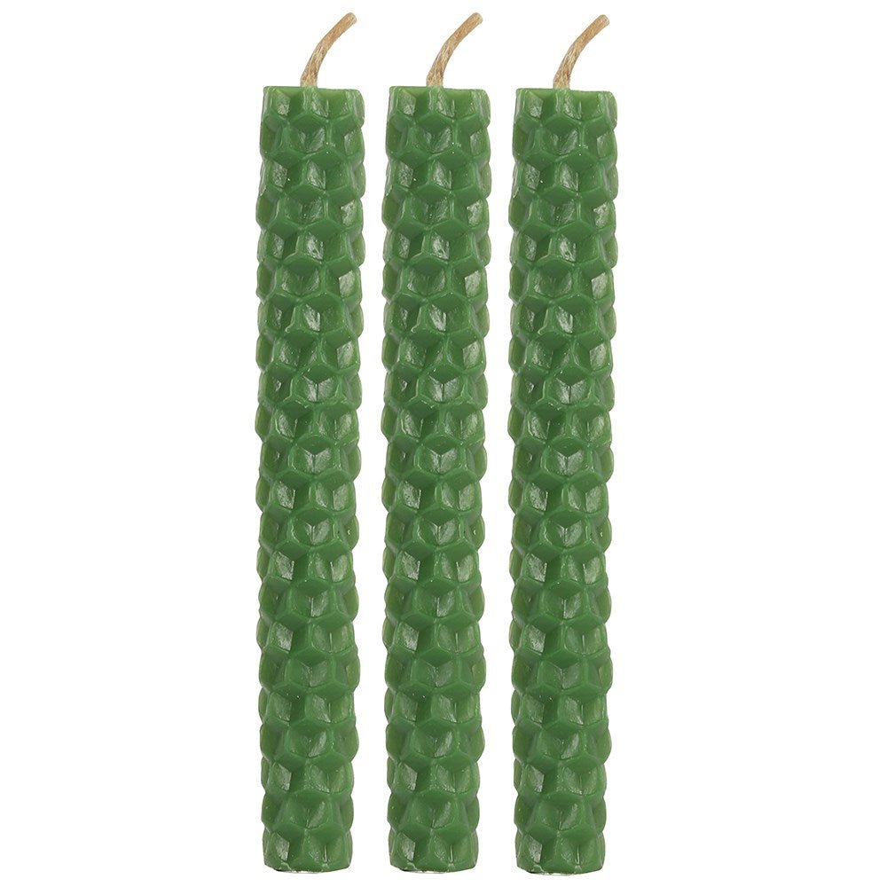 Green Beeswax Spell Candles (6) - MarshallsHealthShop