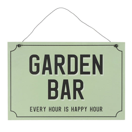 Green Garden Bar Hanging Sign - MarshallsHealthShop