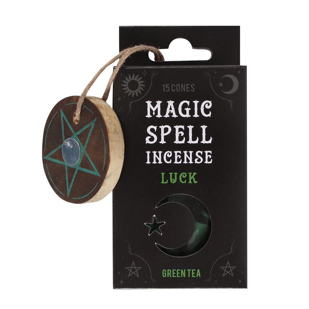 Green Tea 'Luck' Spell Incense Cones - MarshallsHealthShop