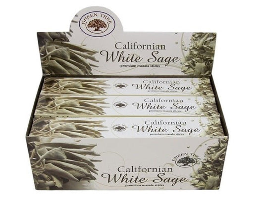 Green Tree California White Sage Incense 15gm - MarshallsHealthShop