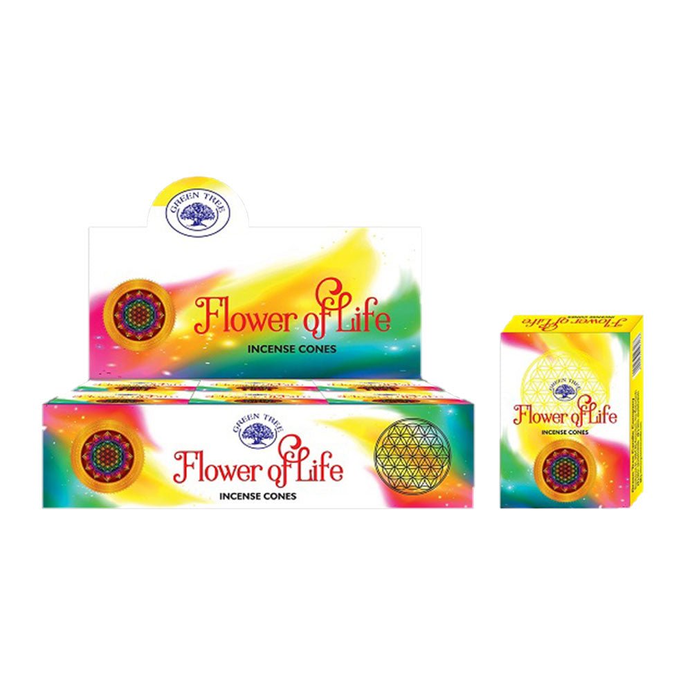 Green Tree Flower of Life Cone - MarshallsHealthShop