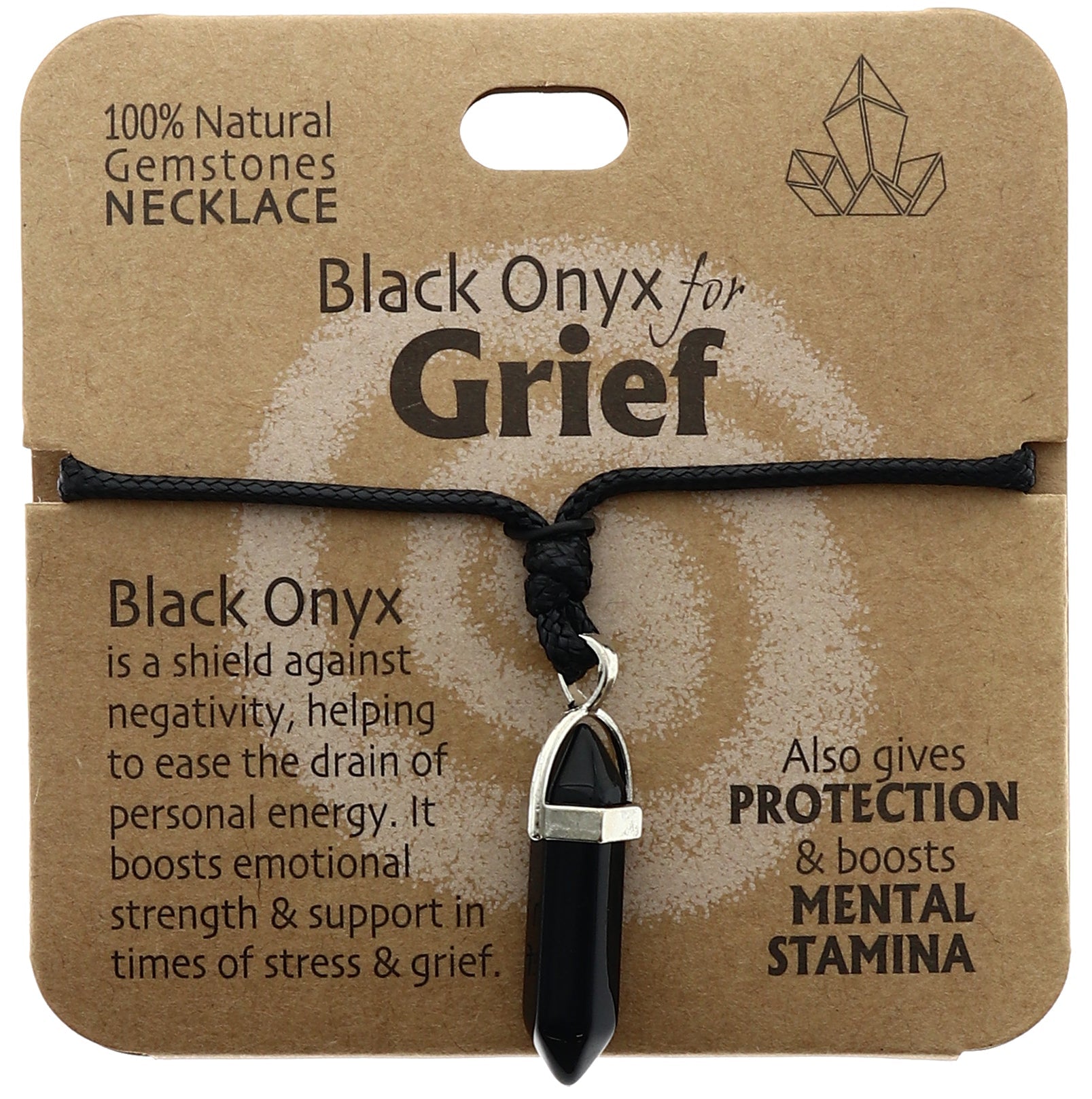 Grief Necklace Black Onyx - MarshallsHealthShop