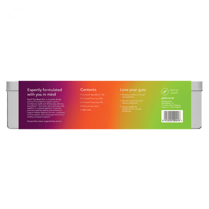 Gutsi Gut Reset Kit The Gutsi® Gut Reset Kit is an advanced 60-day protocol that offers complete care for supporting the ultimate gut health transformation. Balance and bloom your way to amazing health!