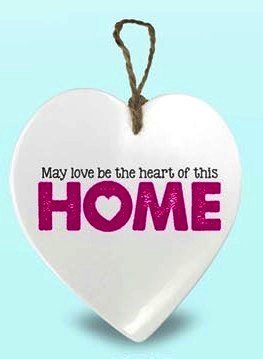 Hanging Ceramic Hearts Messages Home - MarshallsHealthShop