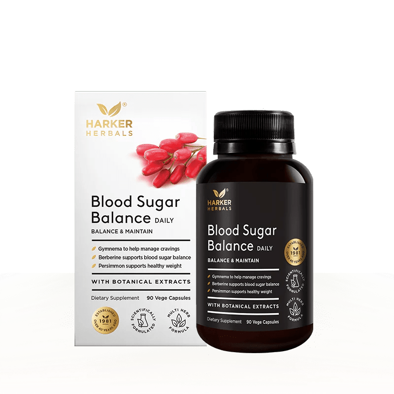 Harker Herbals Blood Sugar Balance Caps 90 Vege Capsules - MarshallsHealthShop