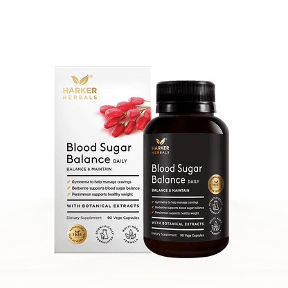 Harker Herbals Blood Sugar Balance Caps 90 Vege Capsules - MarshallsHealthShop