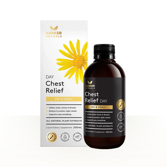 Harker Herbals Chest Relief Day 200ml - 1st Stop Marshall's Health Shop, Gift Shop! - Heath and Natural Therapy New Brighton Christchurch - Naturopath