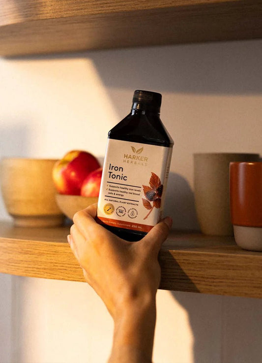 Harker Herbals Iron Tonic - 1st Stop Marshall's Health Shop, Gift Shop! - Heath and Natural Therapy New Brighton Christchurch - Naturopath