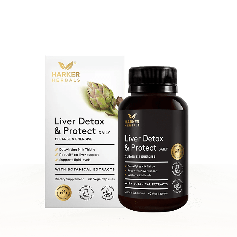 Harker Herbals Liver, Detox & Protect 60 Vege Capsules - MarshallsHealthShop