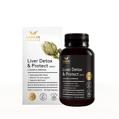 Harker Herbals Liver, Detox & Protect 60 Vege Capsules - MarshallsHealthShop