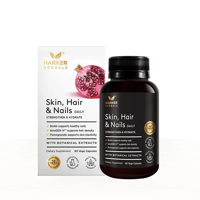 Harker Herbals Skin Hair & Nails 60 Vege Capsules - MarshallsHealthShop