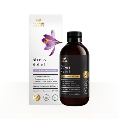 Harker Herbals Stress Relief 200ml - 1st Stop Marshall's Health Shop, Gift Shop! - Heath and Natural Therapy New Brighton Christchurch - Naturopath