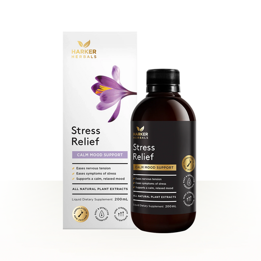 Harker Herbals Stress Relief 200ml - 1st Stop Marshall's Health Shop, Gift Shop! - Heath and Natural Therapy New Brighton Christchurch - Naturopath