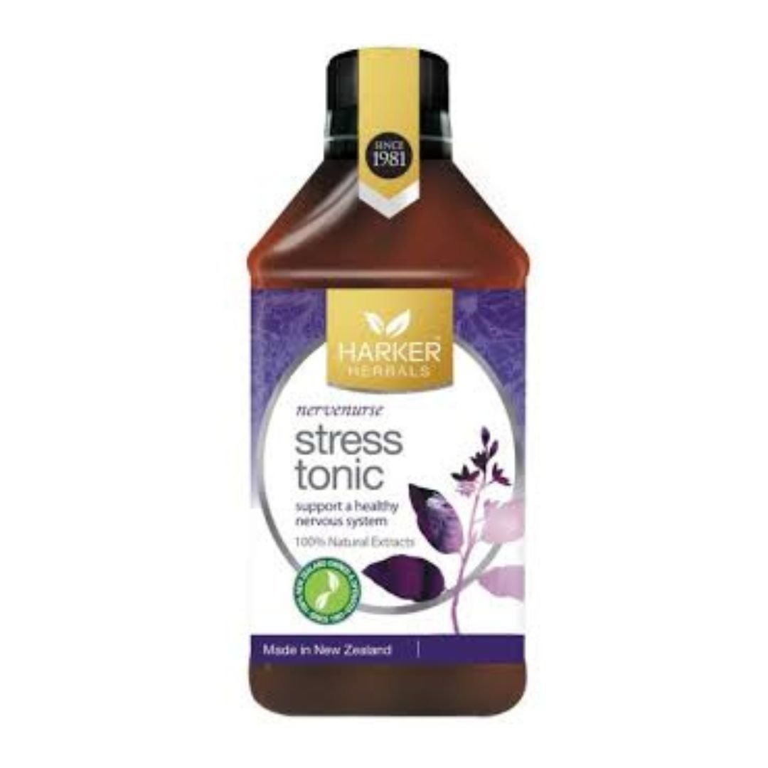 Harker Herbals Stress Tonic - 1st Stop Marshall's Health Shop, Gift Shop! - Heath and Natural Therapy New Brighton Christchurch - Naturopath