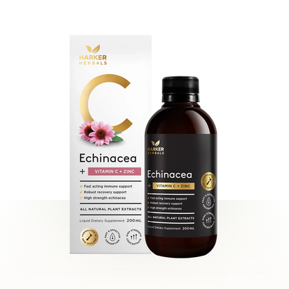 Harker Herbals Vitamin C+ Echinacea + Zinc 200ml - 1st Stop Marshall's Health Shop, Gift Shop! - Heath and Natural Therapy New Brighton Christchurch - Naturopath