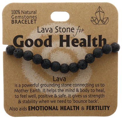Health Bracelet Lava Stone - MarshallsHealthShop