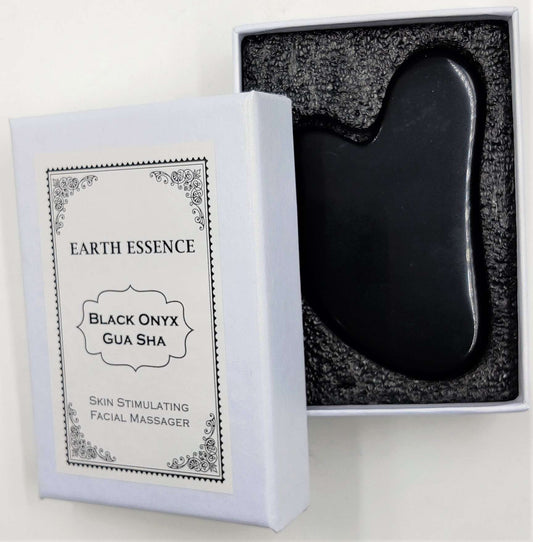 Heart Gua Sha Plate Black Onyx - MarshallsHealthShop