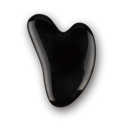 Heart Gua Sha Plate Obsidian - MarshallsHealthShop