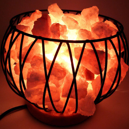 Himalayan Salt lamp Crystal Energy Cage - MarshallsHealthShop