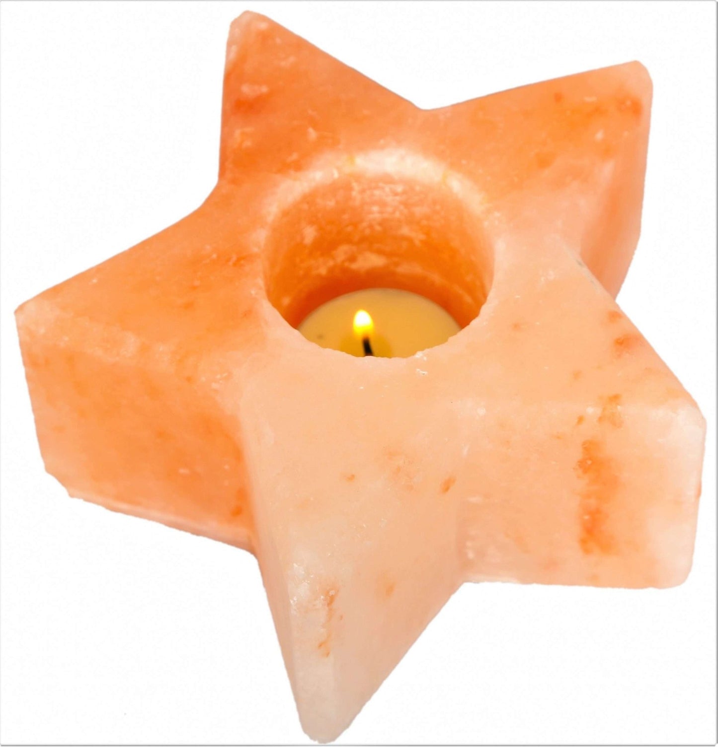Himalayan Salt Star Shaped - T Light Candle - MarshallsHealthShop