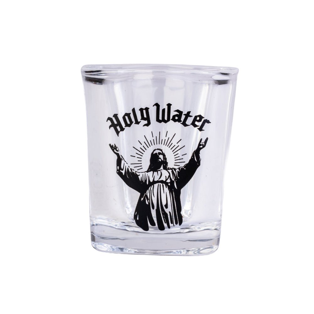 Holy Water Shot Glass
DESCRIPTION
Bold “Holy Water” design with saintly silhouette artwork
Holds 65mL – more than enough for a miraculous pour
Perfect mix of humor and style – great for party convo starters
Fun gift for birthdays, housewarmings, or cheeky collectors

Raise your glass and your spirits! The Holy Water Shot Glass serves up a dose of humor with every sip. 1st Stop, Marshall's Health Shop, Gift Shop!