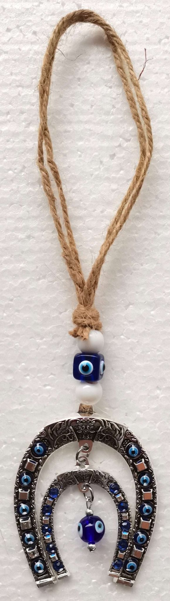 Horse Shoe Evil Eye Hanging Ornament - 1st Stop Marshall's Health Shop, Gift Shop! - Heath and Natural Therapy New Brighton Christchurch - Naturopath
