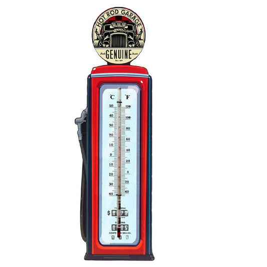 Hot Rod Garage Iron Wall Thermometer - MarshallsHealthShop