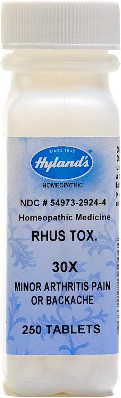 HYLANDS Rhus Tox 30x 250 tabs - 1st Stop Marshall's Health Shop, Gift Shop! - Heath and Natural Therapy New Brighton Christchurch - Naturopath