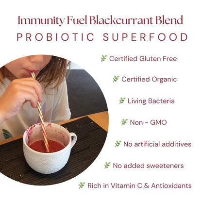 Immunity Fuel Probiotic Superfood 150g Powder Black Current
A delicious &amp; natural way to nourish your gut &amp; immune system.

Immunity Fuel Blackcurrant Blend combines our premium Certified Organic Gluten Free Probiotic Superfood with New Zealand-grownViBERi&nbsp;blackcurrant powder – a powerhouse of natural vitamin C and antioxidants.
1st Stop, Marshall's Health Shop!