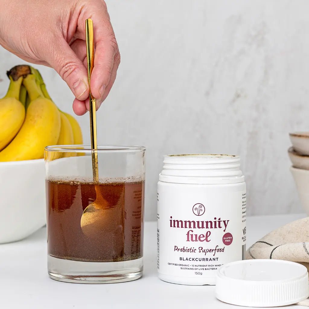 Immunity Fuel Probiotic Superfood 150g Powder Black Current
A delicious &amp; natural way to nourish your gut &amp; immune system.

Immunity Fuel Blackcurrant Blend combines our premium Certified Organic Gluten Free Probiotic Superfood with New Zealand-grownViBERi&nbsp;blackcurrant powder – a powerhouse of natural vitamin C and antioxidants.
1st Stop, Marshall's Health Shop!