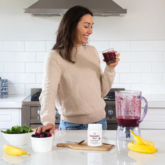 Immunity Fuel Probiotic Superfood 150g Powder Black Current
A delicious &amp; natural way to nourish your gut &amp; immune system.

Immunity Fuel Blackcurrant Blend combines our premium Certified Organic Gluten Free Probiotic Superfood with New Zealand-grownViBERi&nbsp;blackcurrant powder – a powerhouse of natural vitamin C and antioxidants.
1st Stop, Marshall's Health Shop!