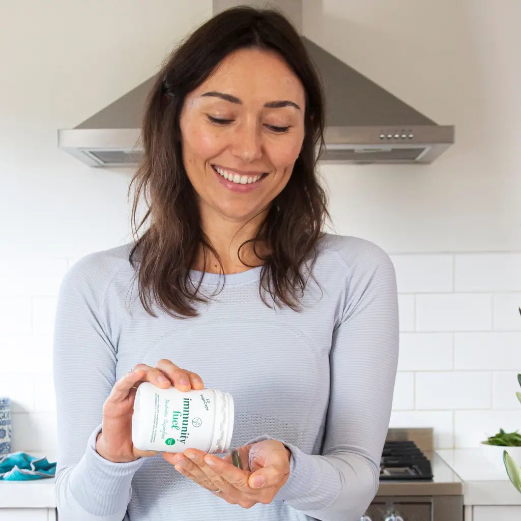 Immunity Fuel Probiotic Superfood Gluten Free 60 Vege Caps

Restore gut balance with billions of live bacteria, organic prebiotics, and fermented wholefoods in convenient plant-based vegecaps. 1 month supply - take 2 per day.

Digestive harmony made simple.

Powerful probiotic + prebiotic support made easy - gluten free, 100% natural, and ready to go in convenient plant based capsules.
1st Stop, Marshall's Health Shop!