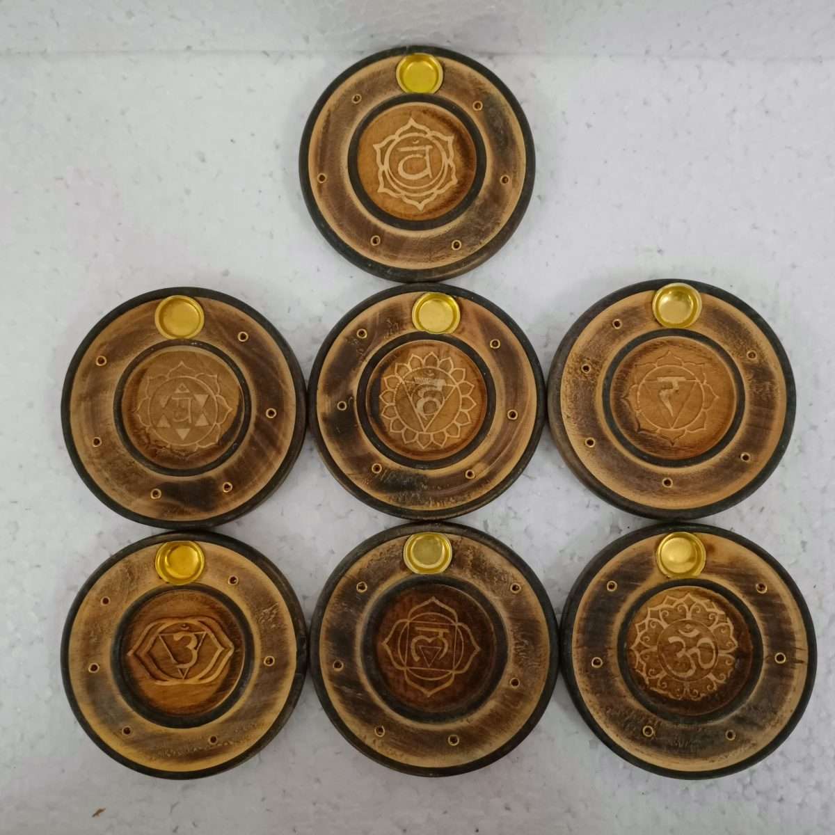 Incense Holder Round 7 chakra Incense Holder - MarshallsHealthShop