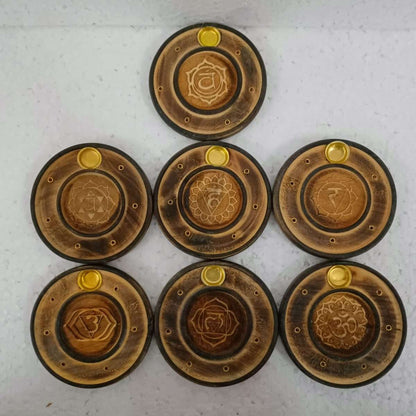 Incense Holder Round 7 chakra Incense Holder - MarshallsHealthShop