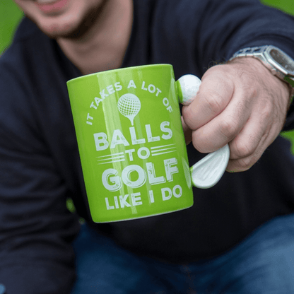 It Takes a Lot of Balls to Golf Like I Do Golf Mug 18Oz# - 1st Stop Marshall's Health Shop, Gift Shop! - Heath and Natural Therapy New Brighton Christchurch - Naturopath#