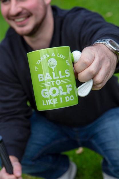 It Takes a Lot of Balls to Golf Like I Do Golf Mug 18Oz - 1st Stop Marshall's Health Shop, Gift Shop! - Heath and Natural Therapy New Brighton Christchurch - Naturopath